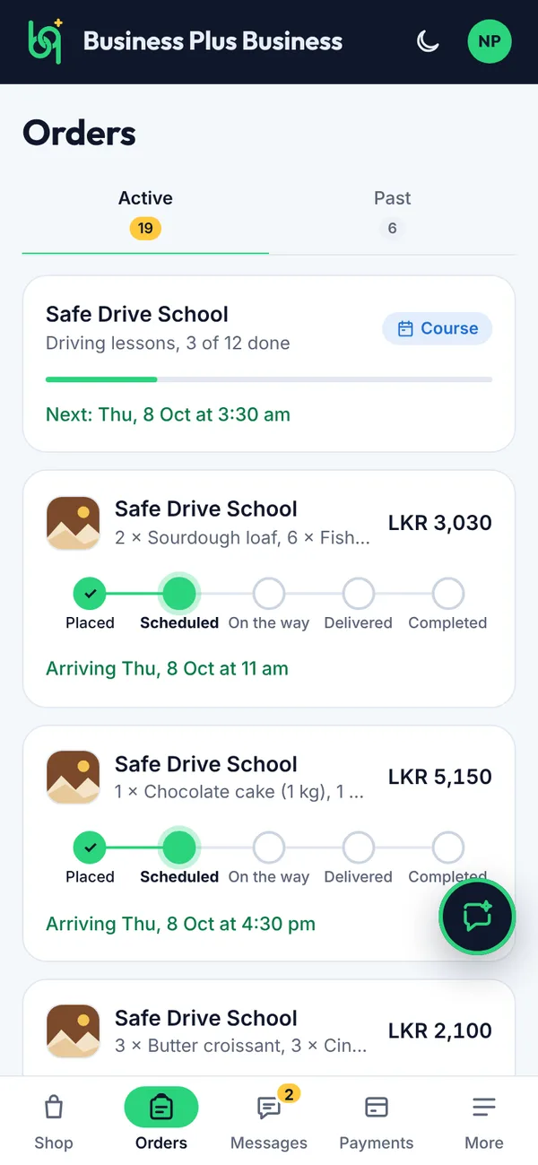 Your course in Orders on a phone