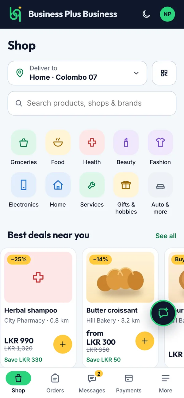 Best deals and shops near you on a phone