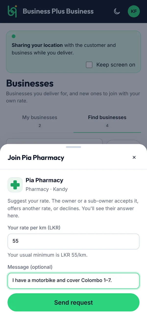 Asking to join with your rate on a phone